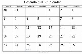 Image result for Dec.9 2012 Calendar