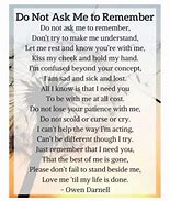 Image result for Do Not Ask Me to Rememebr Owen Darnall