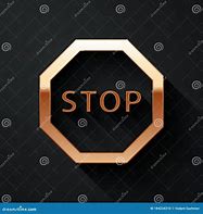 Image result for Gold Digital Stop Sign Symbol