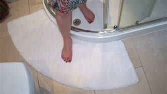 Image result for Curved Bath Mats White for Corner Shower