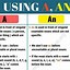 Image result for A and an Rules