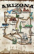 Image result for Arizona Map of Sights to See