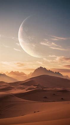 moon, desert, nature, hd, 4k HD Phone Wallpaper | Rare Gallery