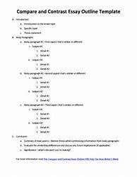 Image result for Compare and Contrast Essay Outline