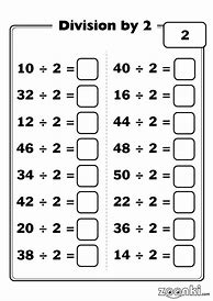Image result for Division by Two Worksheets KS1