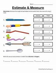 Image result for Estimating and Measuring Length