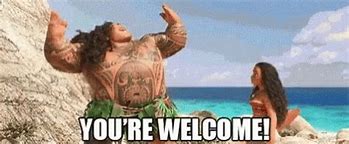 Image result for You're Welcome Moana Meme