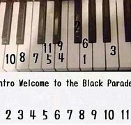 Image result for Black Parade Piano Notes Letters