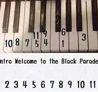 Image result for Black Parade Keyboard Notes Letter