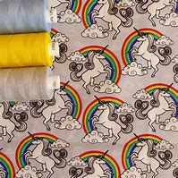 Image result for Rainbow Unicorn Fabric