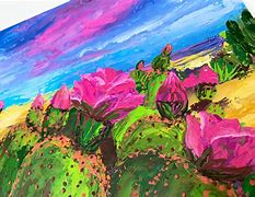 Image result for Desert Cactus Painting