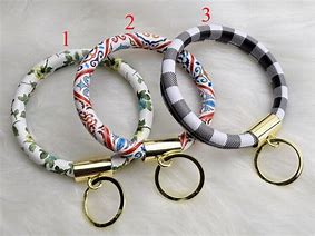 Image result for Leather Bangle Bracelet Key Chain