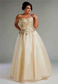 Image result for Gold Wedding Dresses Plus Size