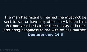 Image result for Deuteronomy 24:5