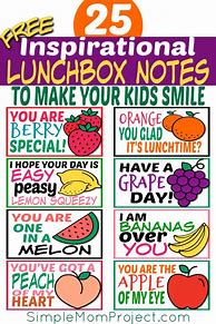 Image result for Cute Lunch Box Notes for Kids