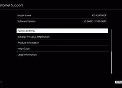 Image result for Factory Reset Sony BRAVIA