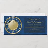 Image result for New Year Clock Invitation