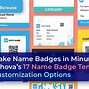 Image result for Name Badge Sizes
