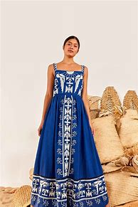 Image result for Navy Embroidered Maxi Dress