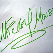 Image result for Mickey Mouse Signature