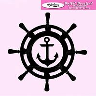 Image result for Anchor and Ship Wheel Silhouette