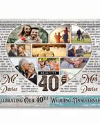 Image result for 40th Wedding Anniversary Present
