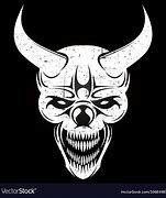 Image result for Scary Demon Face Black and White