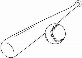 Image result for Outline of Bat and Ball