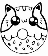 Image result for Donut Cat Coloring Page