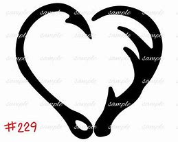 Image result for Deer Antler and Fish Hook Heart