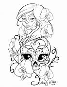 Image result for Sugar Skull Drawings Black and White