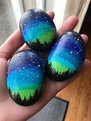 Image result for Galaxy Painted Rocks