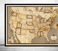 Image result for Vintage USA Map