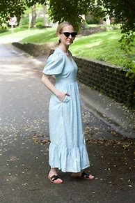 Image result for Square Neck Bell Sleeve Maxi Dress