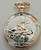 Image result for Japan Movt Pocket Watch with Deer On Cover