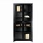 Image result for Horizontal Bookcase with Doors Black