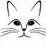 Image result for Cat Face Vector Black and White