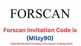 Image result for Forscan Invitation Code