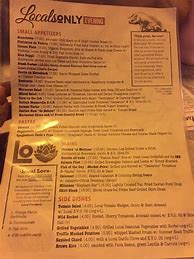 Image result for Locals Only Menu