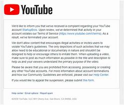 Image result for YouTube Terminated Video Screen