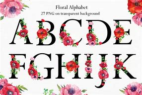 Image result for Floral Print Letters
