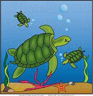 Image result for Swimming Sea Turtle Clip Art