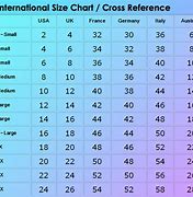 Image result for Standard Us Size Chart
