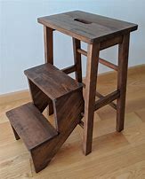 Image result for Wooden Kitchen Step Stool Ladder