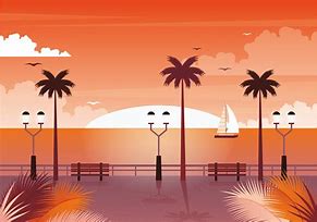 Image result for Sunset Illustration