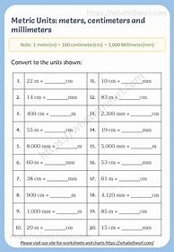 Image result for Metric Unit Conversions Worksheet