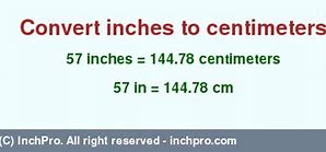 Image result for 57 Inches to Cm
