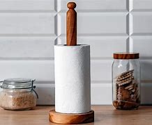 Image result for Wooden Black Paper Towel Holder