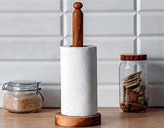 Image result for Wood Paper Towel Holder with Shelf