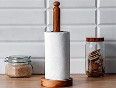 Image result for Wooden Paper Towel Stand